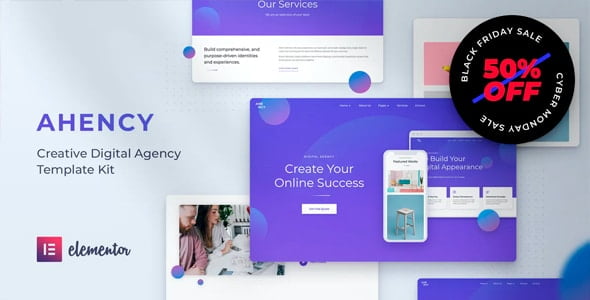 AHENCY - Template Kit De Elementos De Agencia Digital Creativa