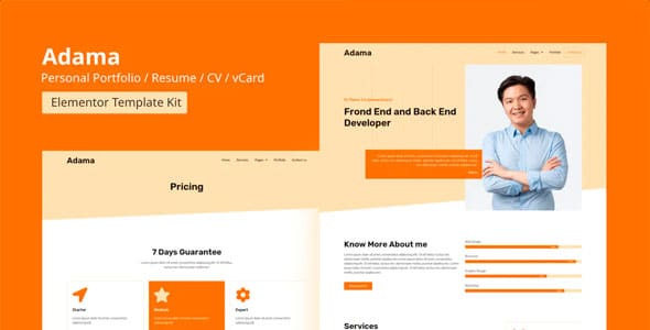 Adama - Template Kit Personal De Porfolio Y Curriculum Vitae
