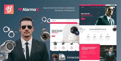 Alarmax - Template Kit de elementos de instalación de alarma y servicios de seguridad