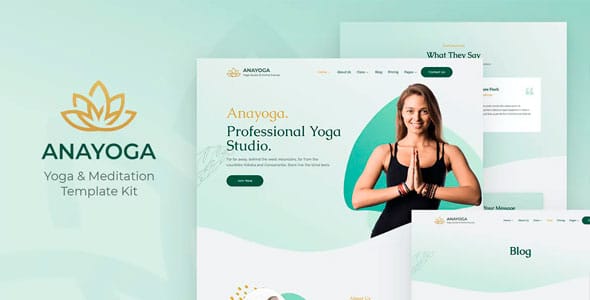 Anayoga - Template Kit De Elementor De Estudio Y Profesor De Yoga