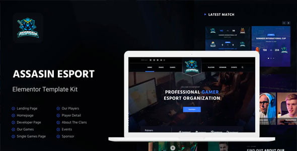 Assasin | Template Kit de eSport Elementor