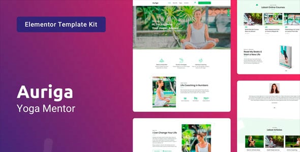 Auriga - Template Kit De Entrenador De Salud Y Yoga Mentor Elementor