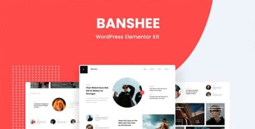 Banshee - Noticias Y Revista WordPress Elementor Plantilla Kit