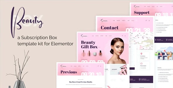 BeautyBox - Template Kit Elementor de caja de suscripción