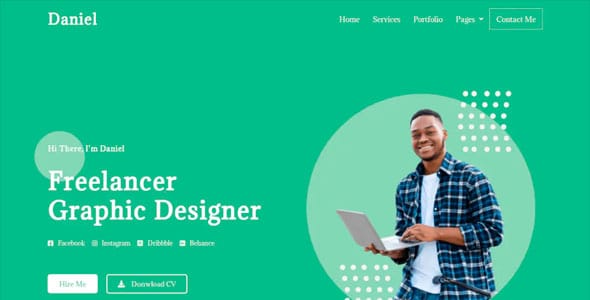Daniel - Personal Freelancer Elementor Template Kit