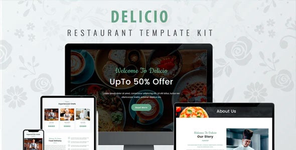 Delicio - Restaurante WordPress Template Kit