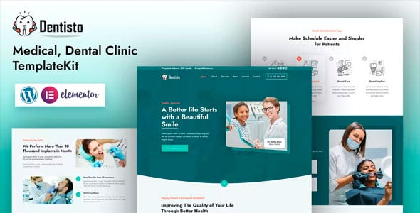 Dentisto | Template Kit de Elementor médico y dentista