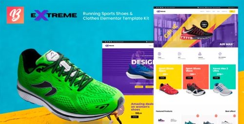 Extreme - Zapatillas deportivas y ropa Elementor Template Kit