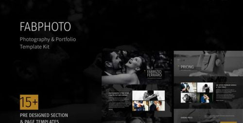 FabPhoto - Kit de Plantilla para fotografía y Porfolio