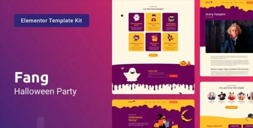 Fang - Template Kit para fiesta de Halloween para Elementor