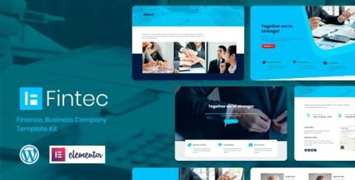 Fintec - Finance, Business Company Elementor Plantilla Kit