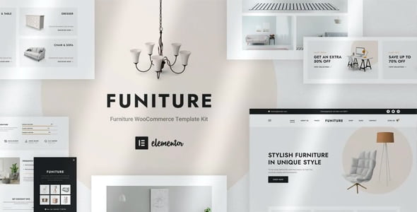 Funiture - Tienda de muebles WooCommerce Elementor Template Kit