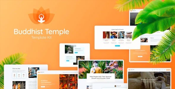 Great Lotus - Kit De Plantilla De Templo Budista