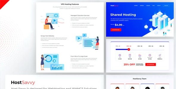 HostSavvy - Template Kit Elementor De Alojamiento Web