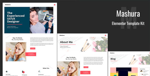 Mashura - Porfolio Elementor Plantilla Kit