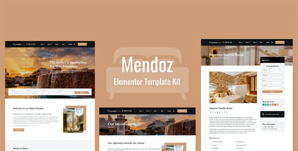 Mendoz - Kit De Plantilla De Hotel Y Viaje