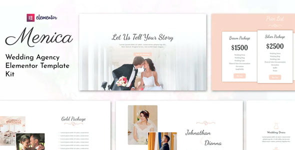 Menica - Template Kit Para Elementos De Boda
