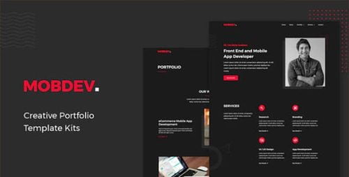 Mobdev - Template Kit de elementos de Porfolio creativa y curriculum vitae