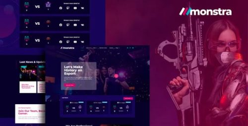 Monstra - Template Kit Para Esports Y Juegos