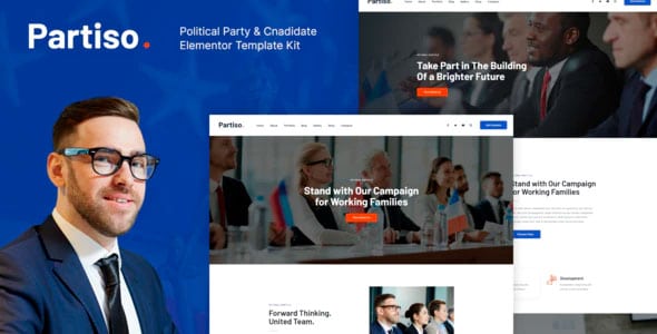 Partiso - Template Kit de Elementor del Partido Político y Candi