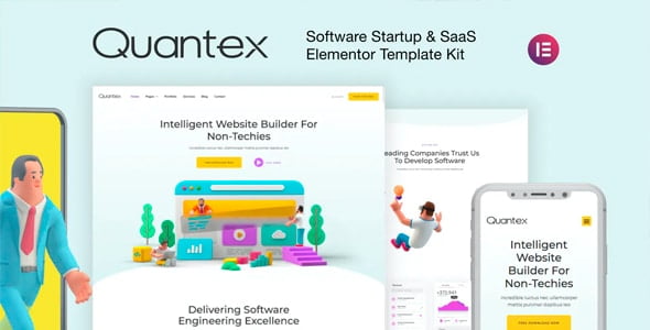 Quantex — Template Kit Elementor de SaaS y inicio de software