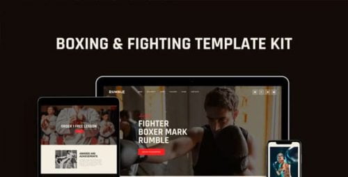 Rumble - Template Kit de Boxeo, MMA y Fighting Elementor