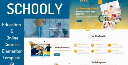 Schooly - Educación Y Cursos En Línea Elementor Template Kit