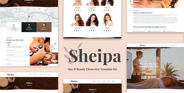 Sheipa - Spa & Beauty Elementor Template Kit