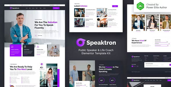 Speaktron - Public Speaker & Life Coach Elementor Template Kit