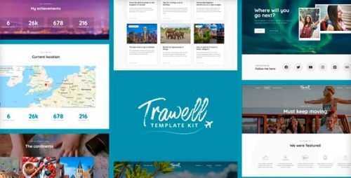 Trawell - Template Kit Elementor de Blog de Viajes