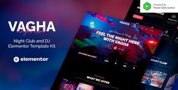 Vagha - Template Kit Para Clubes Nocturnos Y DJ Elementor