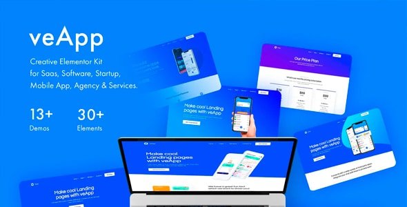 VeApp - Template Kit De Aplicación Móviles Y De Inicio
