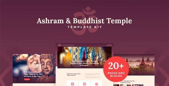 Vihara - Template Kit Para Elementos De Templo Budista Oriental Y Ashram