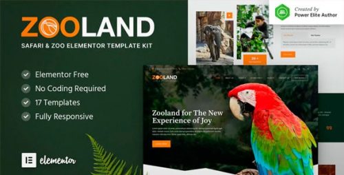 Zooland - Template Kit para Elementor de Safari & Zoo