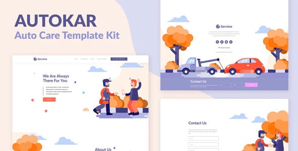 Autokar - Template Kit de elementos de cuidado automático
