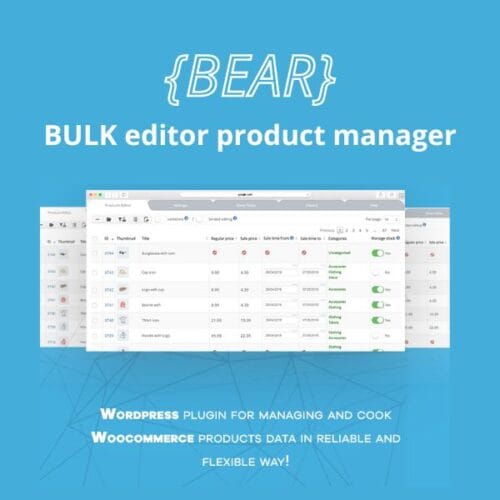 BEAR – Bulk Editor and Products Manager Professional for WooCommerce